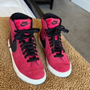 Nike Red Blazers and Black High-Top Sneakers. Y Size 3.5, Fits Women Size 5